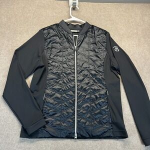 KJUS Retention Jacket Women's XL Full Zip Mixed Fabric Forsth Country Club Golf